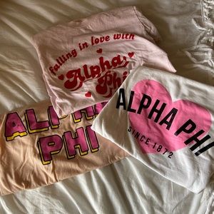 Alpha Phi Pink Tshirt Bundle